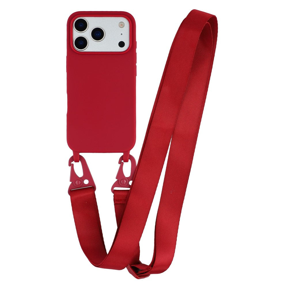 Bunte Silikon Hülle/Case zum Umhängen (Inkl. Band) für iPhone 18 Pro, 18 Pro Max