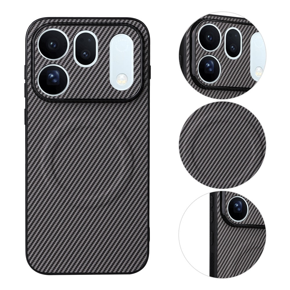 Carbon Optik Silikon MagSafe/Magnet Hülle/Case für Oppo Find X10, X10 Pro Max