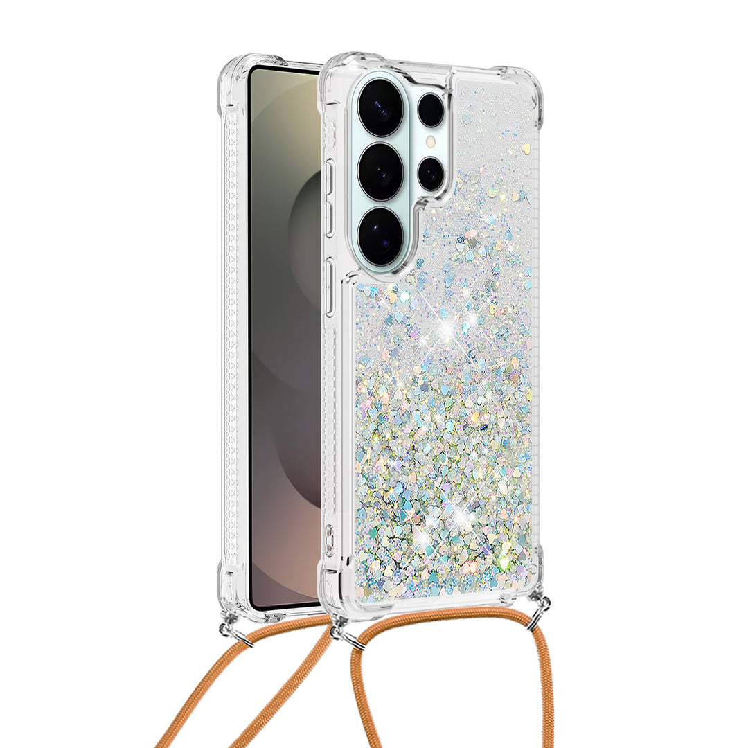 Liquid Schwimmende Glitzer Flakes Hülle/Case zum Umhängen (inkl. Kordel) für Samsung Galaxy S26, S26 Plus, S26 Ultra | ZITOCASES®