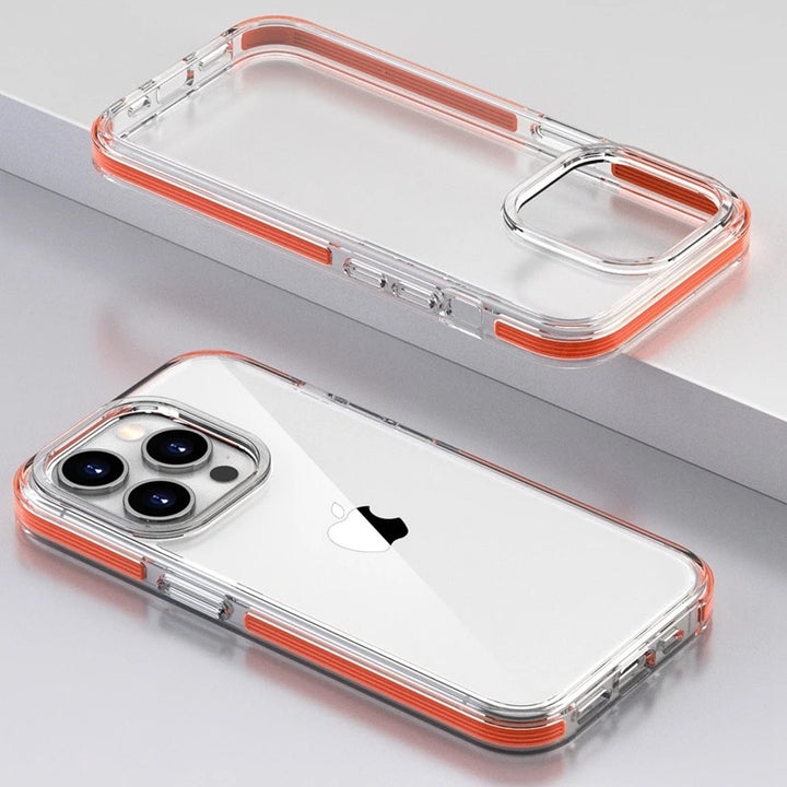 Transparente Silikon Hülle/Case mit farbigen Akzenten für iPhone 16, 15, 14-Serie | ZITOCASES®