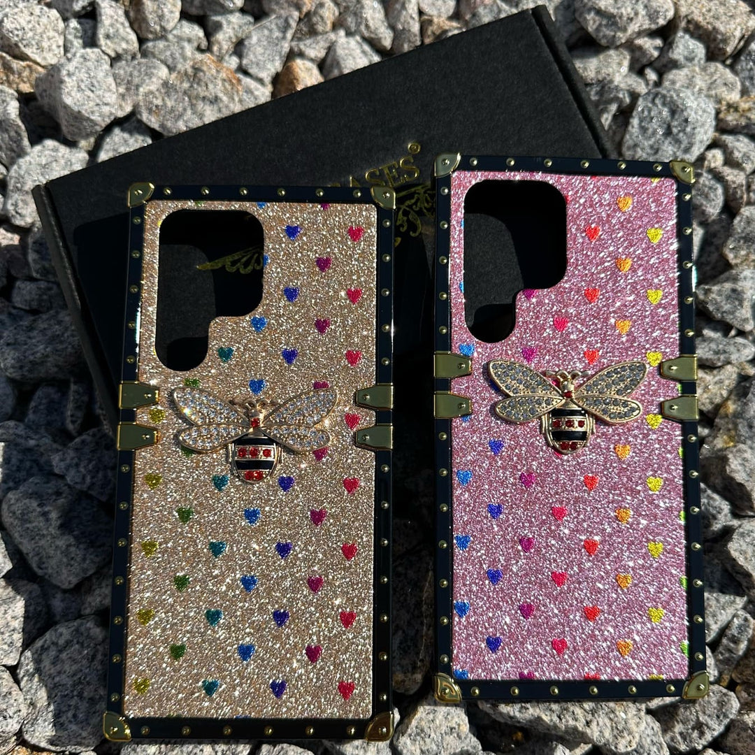 Luxus Bienen/Diamanten Plastik Hülle/Case verschiedene Farben für Samsung Galaxy S25, S25 Plus, S25 Ultra, S24, S24 Plus, S24 Ultra, S24 FE, S23 FE, S23, S23 Plus, S23 Ultra, S22, S22 Plus, S22 Ultra, S21 FE, S21, S21 Plus | ZITOCASES®