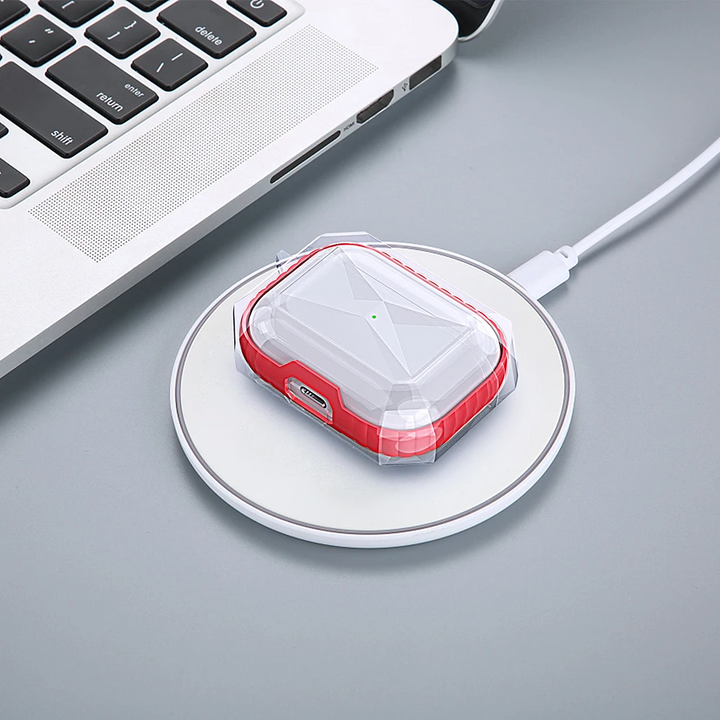 Transparente Silikon Hülle/Case mit buntem Rahmen für AirPods Pro 1, 2 | ZITOCASES®