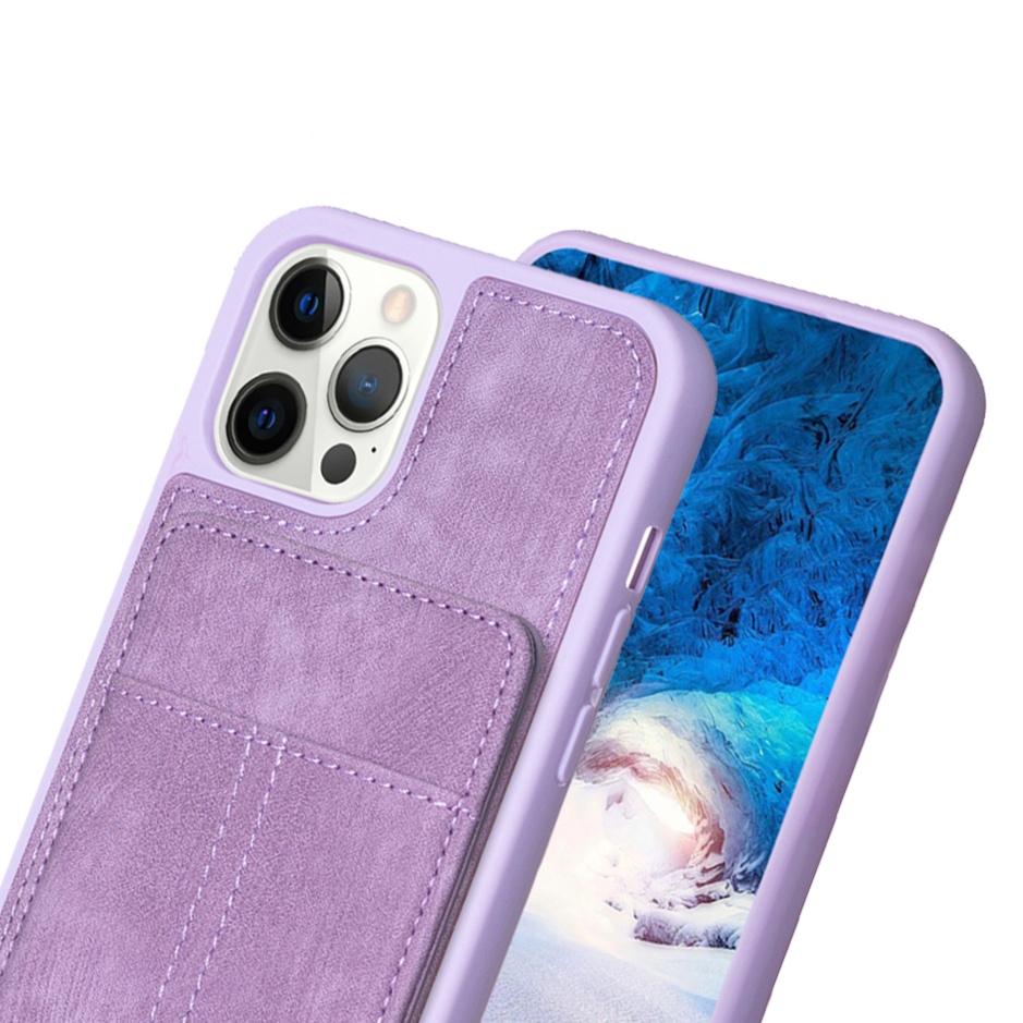 Kunstleder Kreditkartenfach Hülle/Case für iPhone 16, 15, 14-Serie | ZITOCASES®