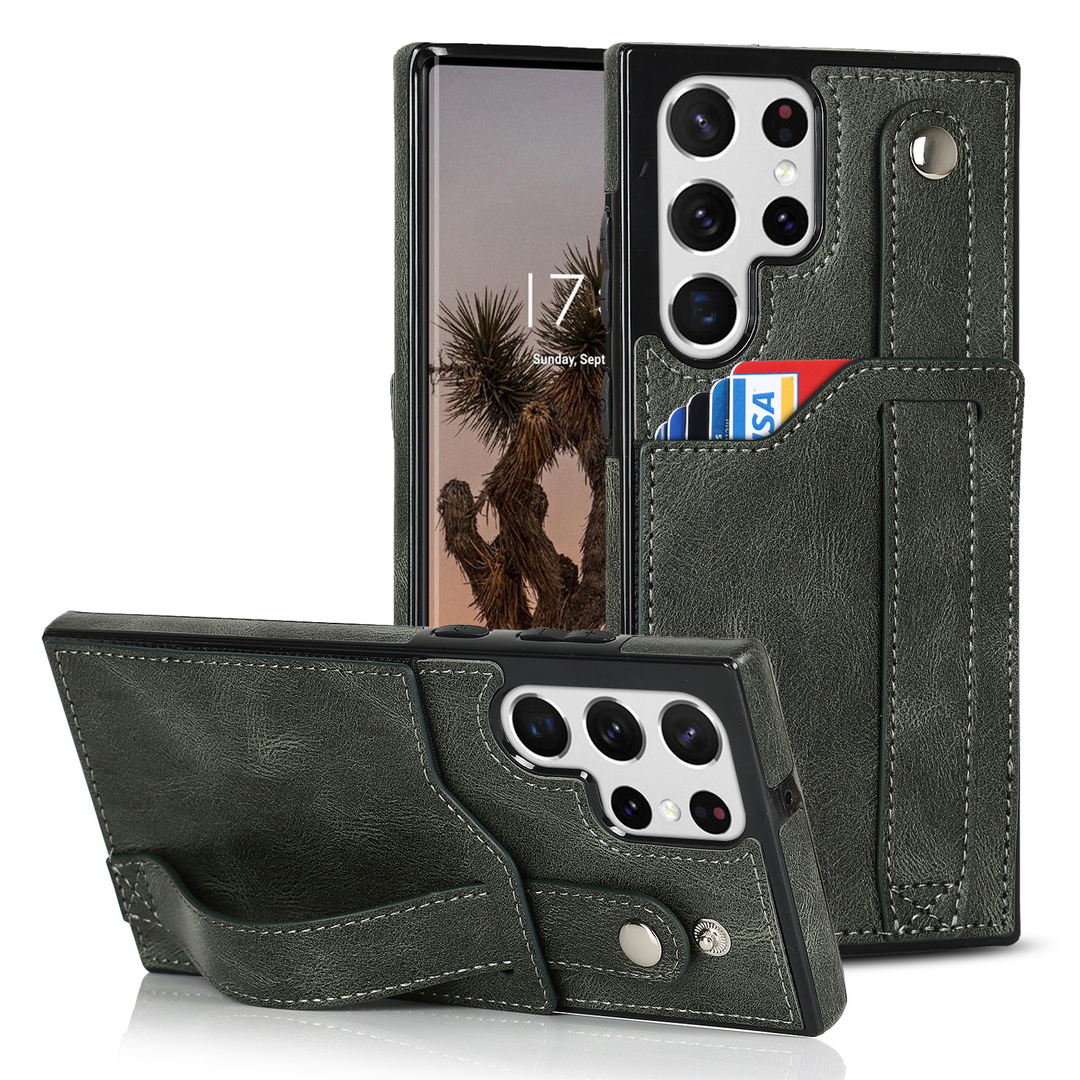 Kunstleder Kartenfach Hülle/Case mit Halteband für Samsung Galaxy S24, S24 Plus, S24 Ultra, S24 FE, S23 FE, S23, S23 Plus, S23 Ultra, S22, S22 Plus, S22 Ultra, S21 FE, S21, S21 Plus, S21 Ultra, S20, S20 Plus, S20 Ultra, S20 FE, S10, Note 20 | ZITOCASES®