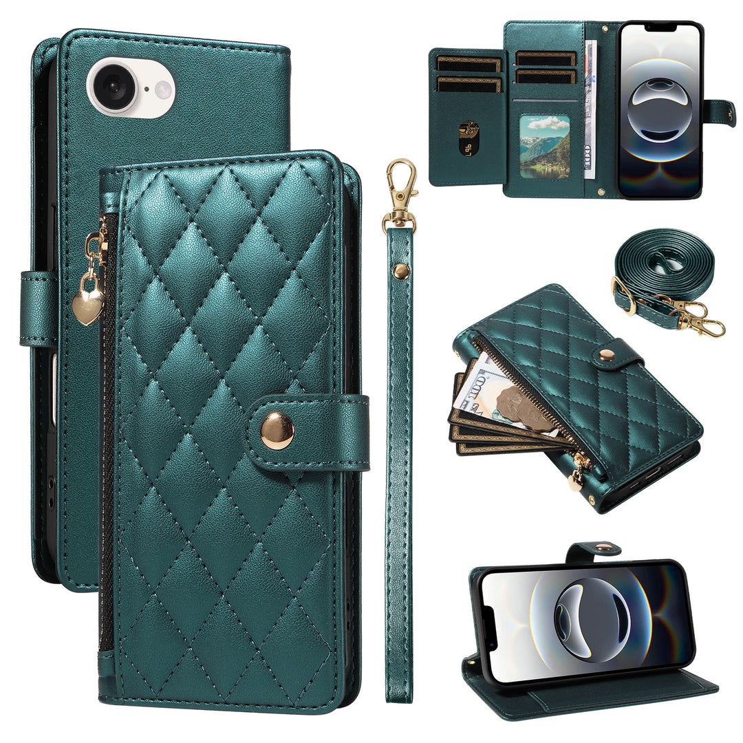 Karierte Kunstleder Brieftaschen Hülle/Case für iPhone 17e | ZITOCASES®