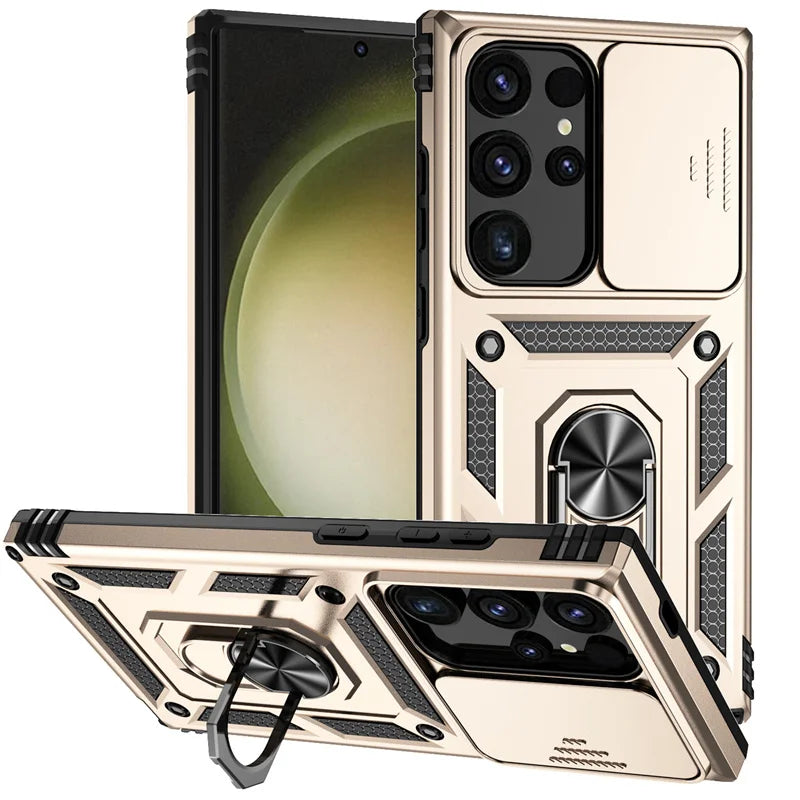 Outdoor Magnet Hülle/Case mit verschiebbarer Kameraabdeckung für Samsung Galaxy S26, S26 Plus, S26 Ultra