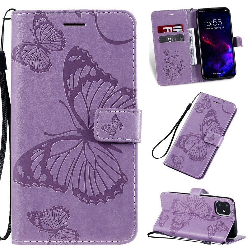 Schmetterling Motiv Kunstleder Klapp Hülle/Flip Case für iPhone 16, 15-Serie | ZITOCASES®