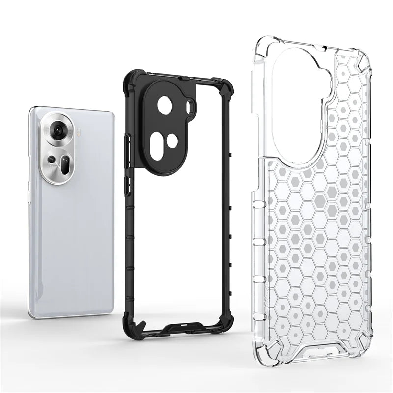 Hybrid/Waben Hülle/Case verschiedene Farben für Oppo Reno 13, 13 Pro, 12, 12 Pro, 11, 11 Pro, 10, 10 Pro, 9, 9 Pro, 9 Pro Plus, 8, 8T, 8 Pro, 7, 7 Pro, 7 SE, 6, 4, 4Z, 4 Pro, Find X8, X8 Pro, X7, X7 Ultra, X6, X6 Pro, X5, X5 Pro, X5 Lite | ZITOCASES®