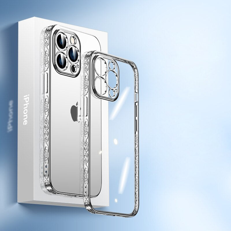 Transparente/Chrom Luxus Hülle/Case verschiedene Farben für iPhone 16, 15-Serie | ZITOCASES®