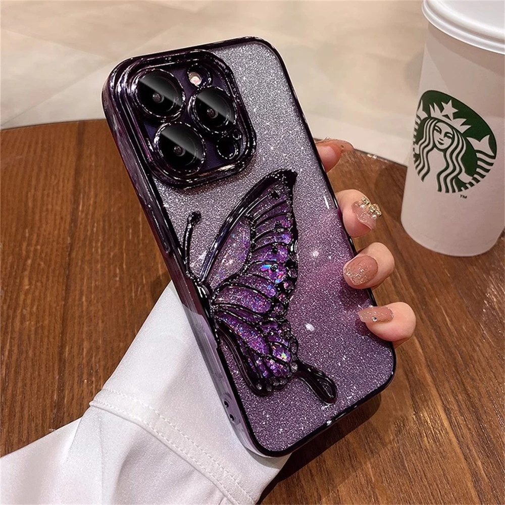 Glitzer/Schmetterling Soft Hülle/Case für iPhone 16-Serie | ZITOCASES®