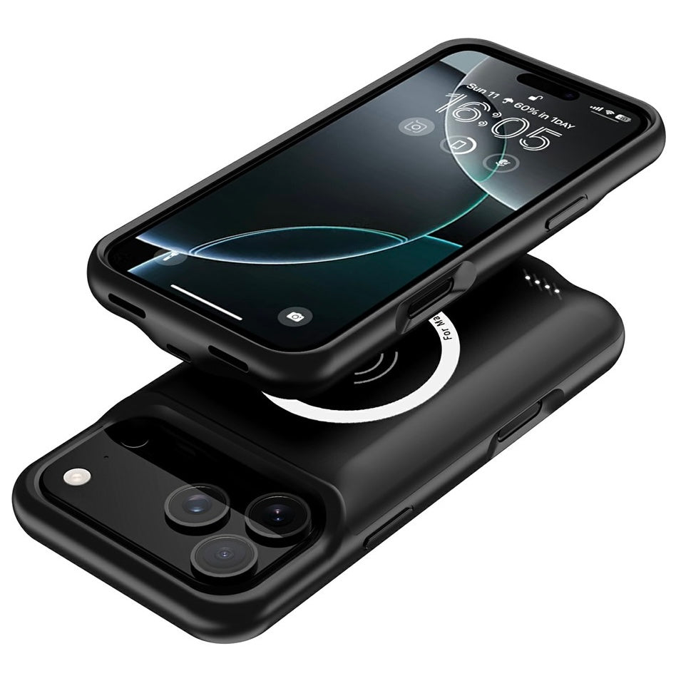 Akku Hülle/Case mit Ladefunktion für iPhone 17, 17 Pro, 17 Pro Max, Air, 16, 16 Plus, 16 Pro, 16 Pro Max, 16e, 15, 15 Plus, 15 Pro, 15 Pro Max, 14, 14 Plus, 14 Pro, 14 Pro Max, 13, 13 Pro, 13 Pro Max, 13 Mini, 12, 12 Pro, 12 Pro Max, 12 Mini, SE, 11 | ZITOCASES®