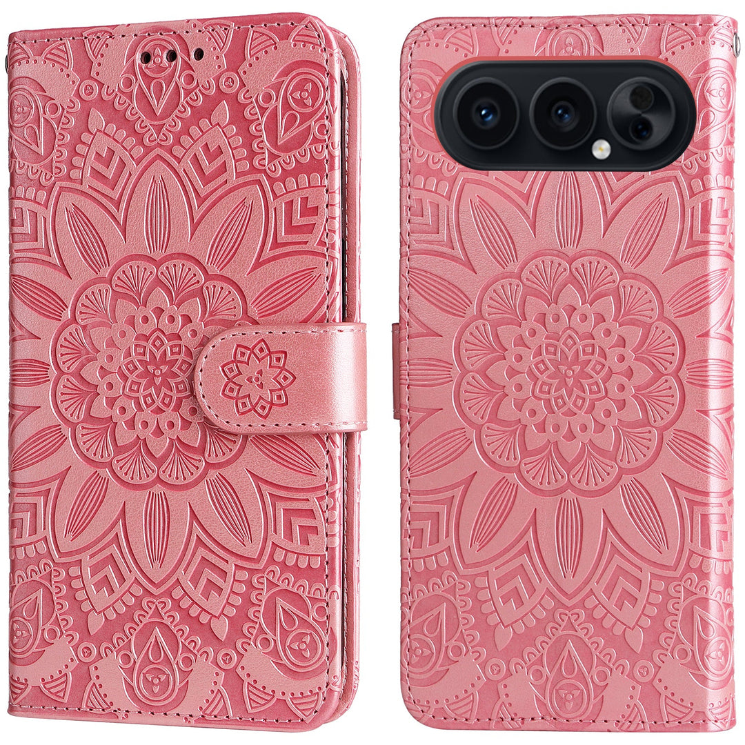 Mandala-Blumen Kunstleder Klapp Hülle/Flip Case für Honor 500, 500 Pro | ZITOCASES®