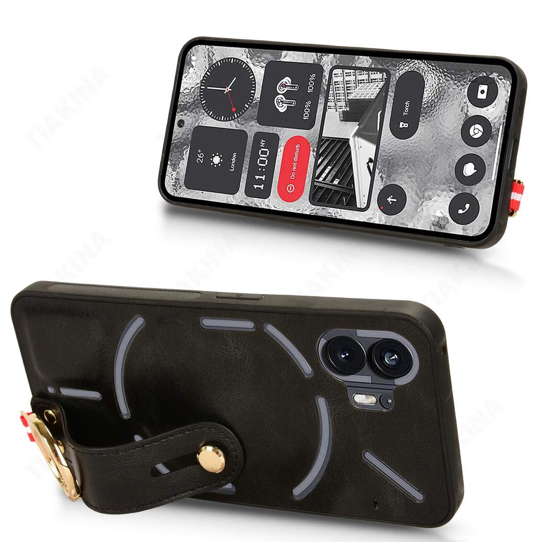 Edle Kunstleder Hülle/Case mit Halteband für Nothing Phone (3a), (3a) Pro, (2), (2a), (2a) Plus, (1), CMF Phone 1 | ZITOCASES®