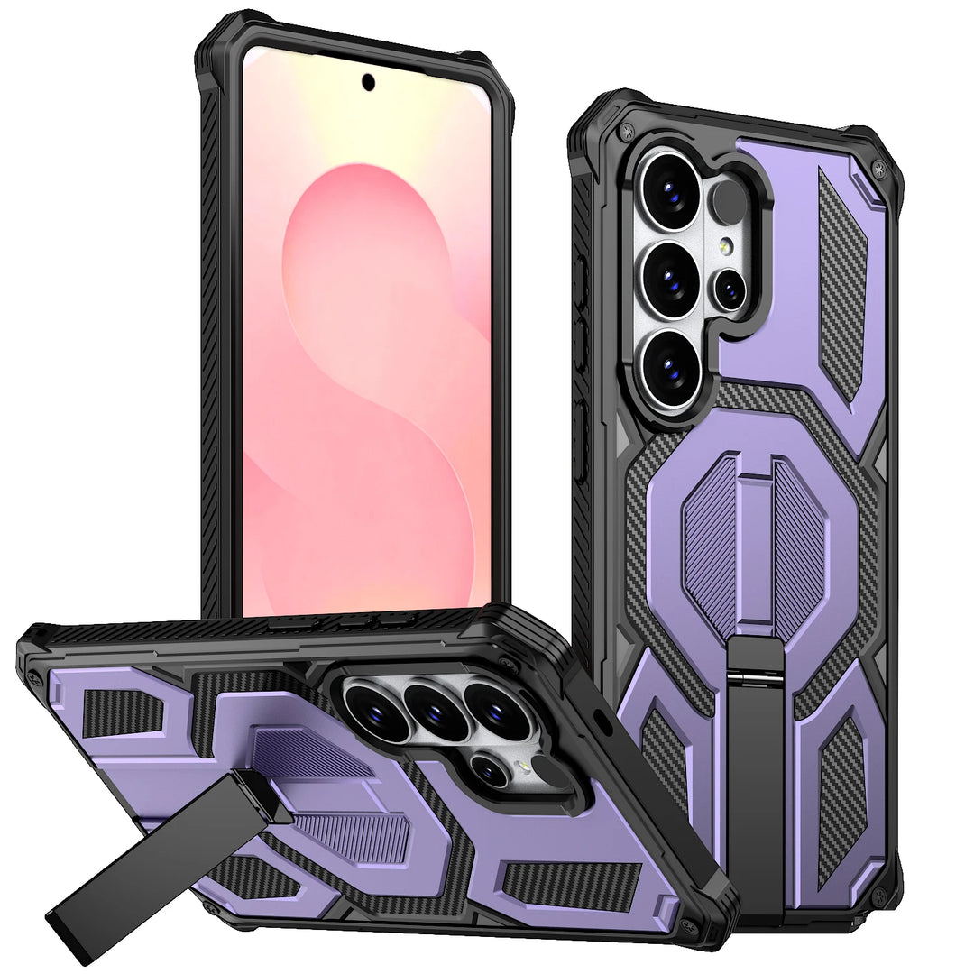 Robuste Outdoor MagSafe/Magnet Hülle/Case mit integriertem Ständer für Samsung Galaxy S26, S26 Plus, S26 Ultra
