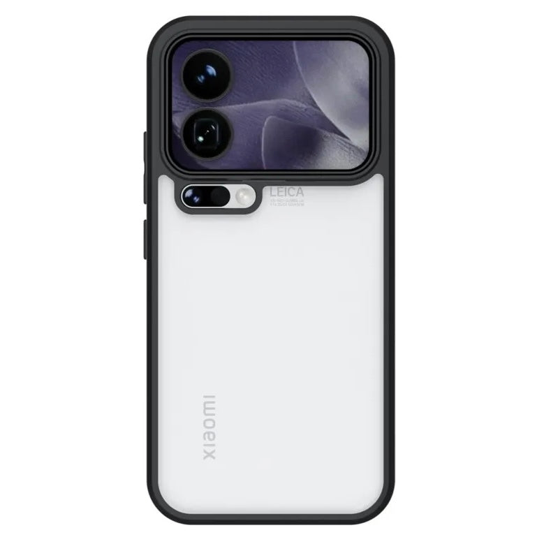 Transparente Silikon/Plastik Hülle/Case mit schwarzem Rahmen für Xiaomi 17, 17 Pro, 17 Pro Max | ZITOCASES®