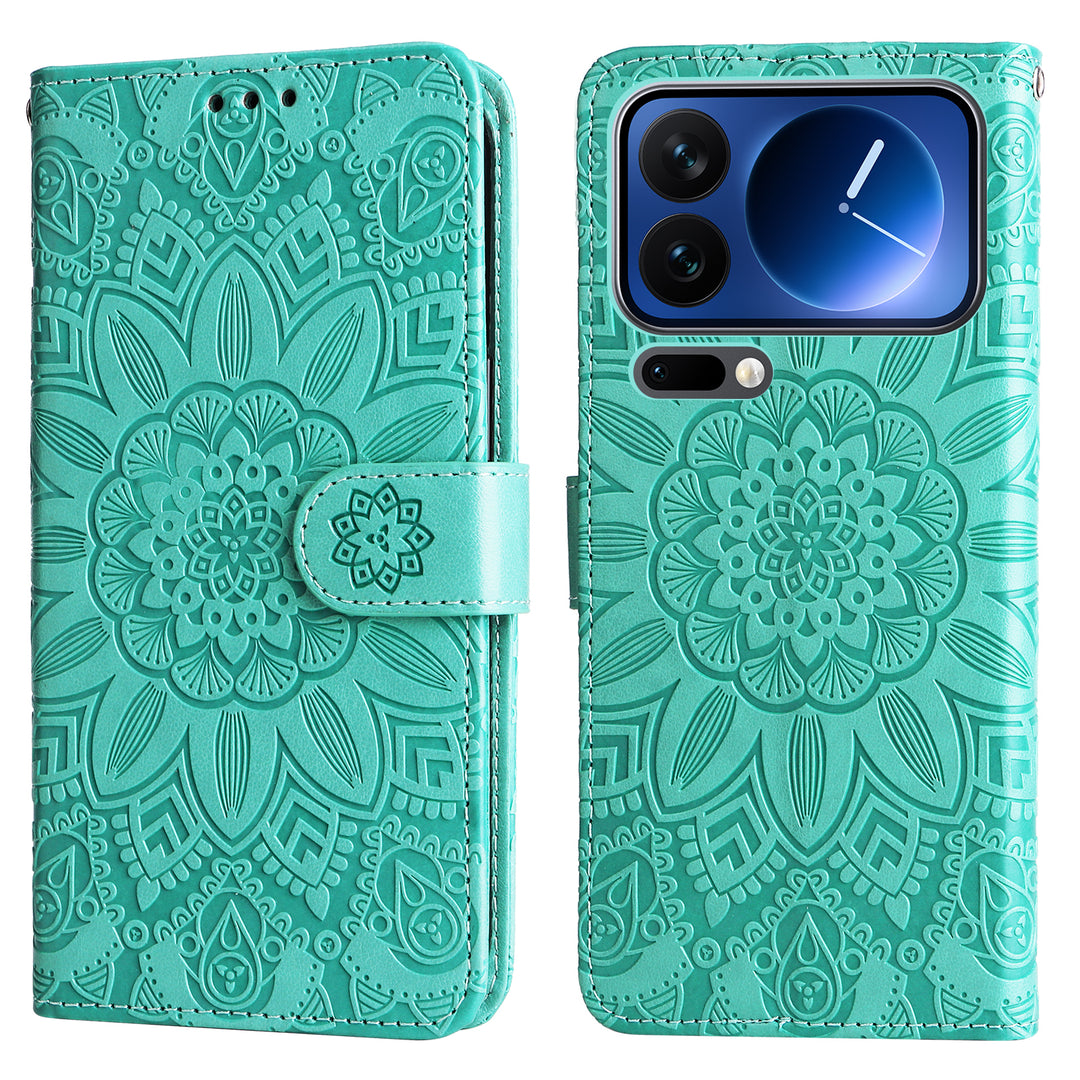 Mandala-Blumen Kunstleder Klapp Hülle/Flip Case für Xiaomi 17, 17 Pro, 17 Pro Max | ZITOCASES®