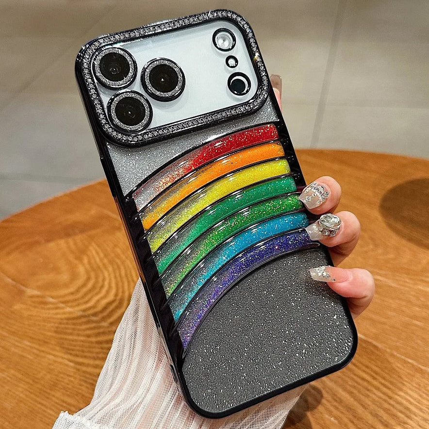 3D Glitzer/Diamant Regenbogen Silikon Hülle/Case für iPhone 17 Pro, 17 Pro Max | ZITOCASES®