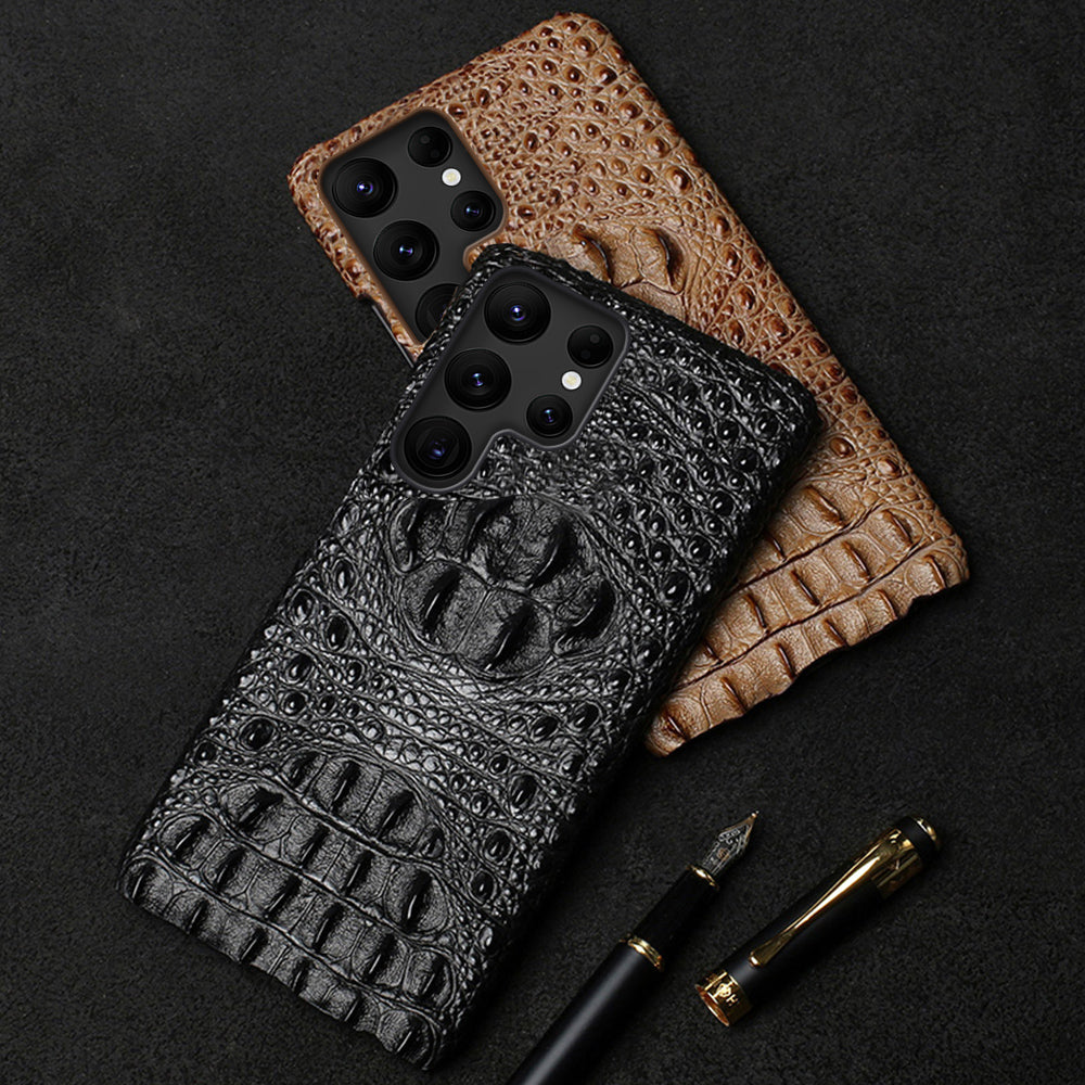 3D Krokodil-Kunstleder Hülle/Case für Samsung Galaxy S25, Note-Serie | ZITOCASES®