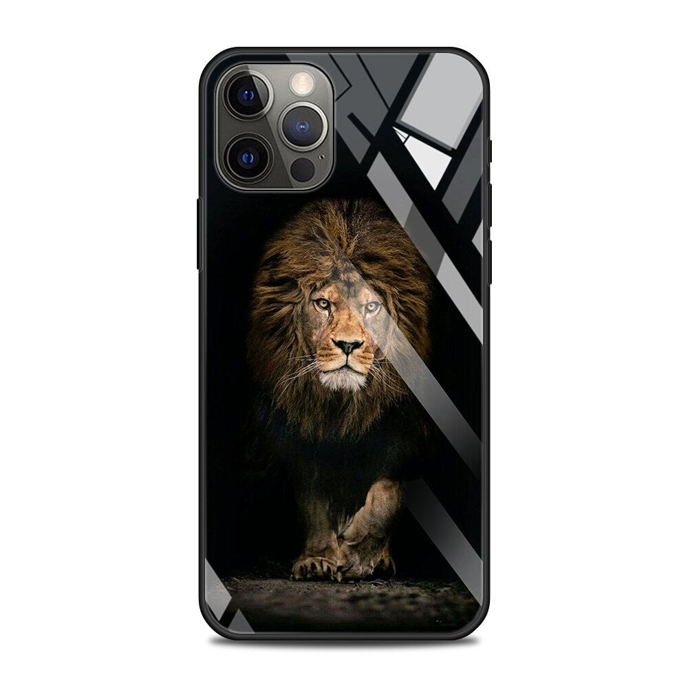 Tiger/Wolf Tier Motiv Panzerglas Hülle/Case für iPhone 16 -Serie | ZITOCASES®