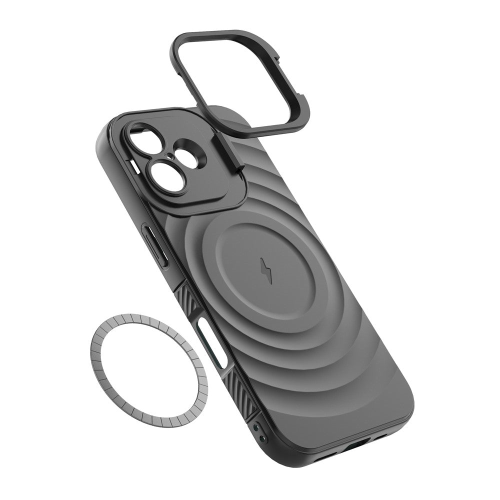 Wellen Optik Silikon MagSafe/Magnet Hülle/Case mit integriertem Ständer für iPhone 17 | ZITOCASES®
