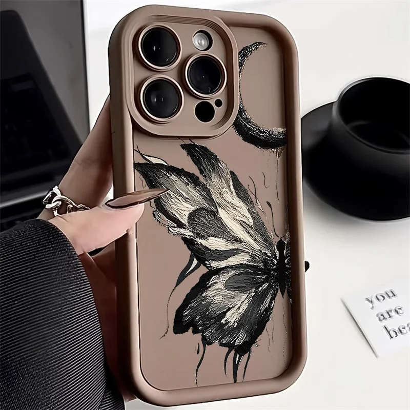 3D Schmetterling/Kunst Silikon Hülle/Case für iPhone 16, 15, 14-Serie | ZITOCASES®