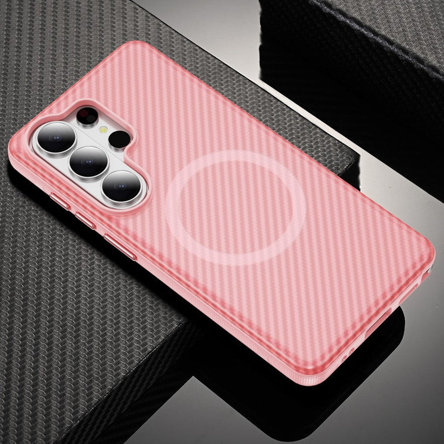 Bunte Carbon Optik Silikon MagSafe/Magnet Hülle/Case für Samsung Galaxy S26, S26 Plus, S26 Ultra | ZITOCASES®