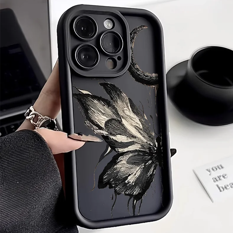 3D Schmetterling/Kunst Silikon Hülle/Case für iPhone 16, 15, 14-Serie | ZITOCASES®