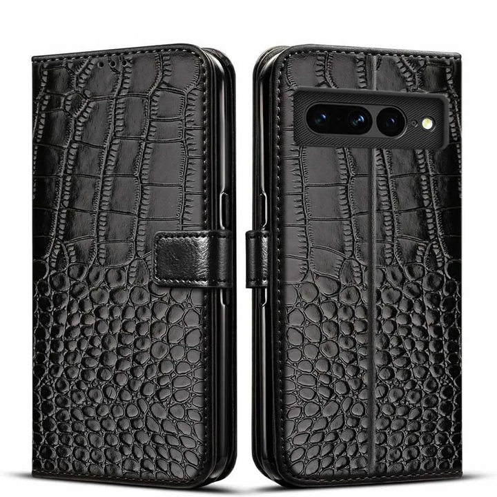 Krokodil-Leder Optik Klapp Hülle/Flip Case für Google Pixel 9, 8-Serie | ZITOCASES®