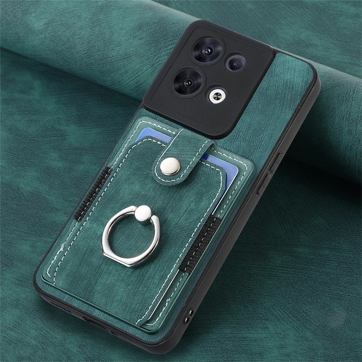 Wildleder Optik Kartenfach Hülle/Case inkl. Ring für Oppo A-Serie | ZITOCASES®