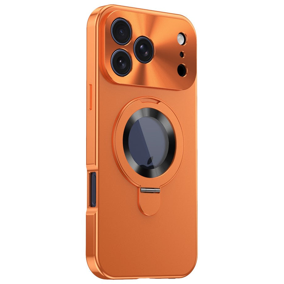 360° MagSafe/Magnet [SICHTSCHUTZ 9H-Glas] Aluminium Vollschutz Hülle/Case mit integriertem Ständer und Kameraabdeckung für iPhone 17 Pro, 17 Pro Max