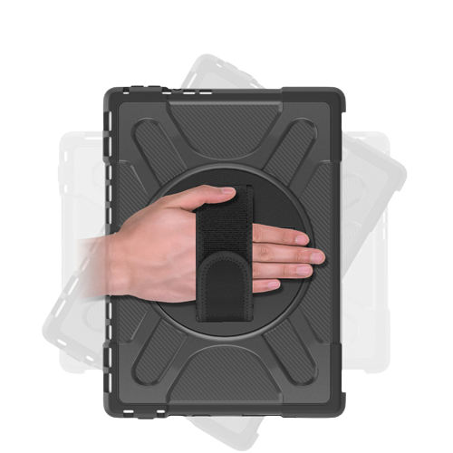 XL Hybrid/Waben Outdoor/Airbag Soft Hülle/Case inkl. Ständer/Auflage + Haltegriff für Microsoft Surface Pro 9, 8, 7, 7 Plus, 6, 5, 4, 3, Go 3 | ZITOCASES®