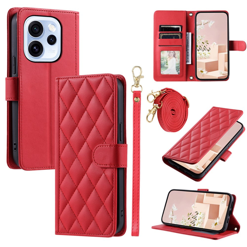 Karierte Kunstleder Brieftaschen Hülle/Case für Oppo Reno 15, 15 Pro, 15 FS, 15 F | ZITOCASES®
