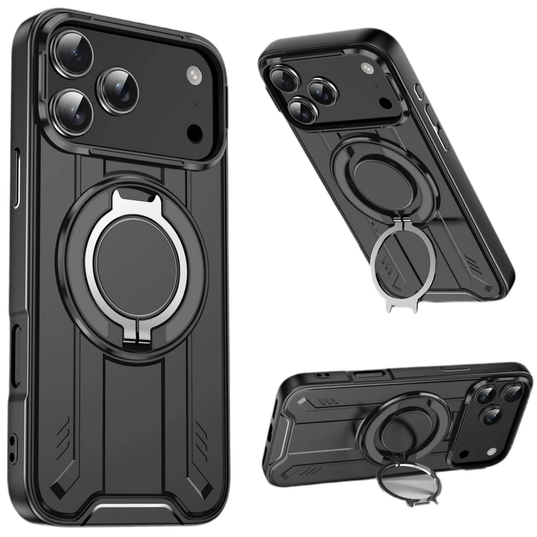 Stoßabsorbierende Outdoor/Ring MagSafe/Magnet Hülle/Case mit integriertem Ständer für iPhone 17 Pro, 17 Pro Max | ZITOCASES®