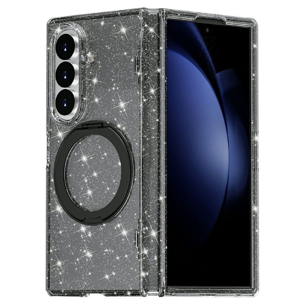 Transparente/Glitzer MagSafe/Magnet Hülle/Case mit integriertem Ständer für Samsung Galaxy Z Fold 8 Ultra | ZITOCASES®