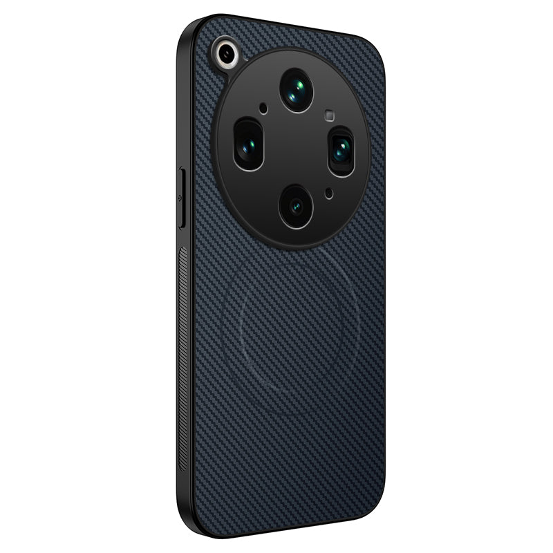 Carbon Optik Silikon MagSafe/Magnet Hülle/Case für Oppo Find X9 Ultra
