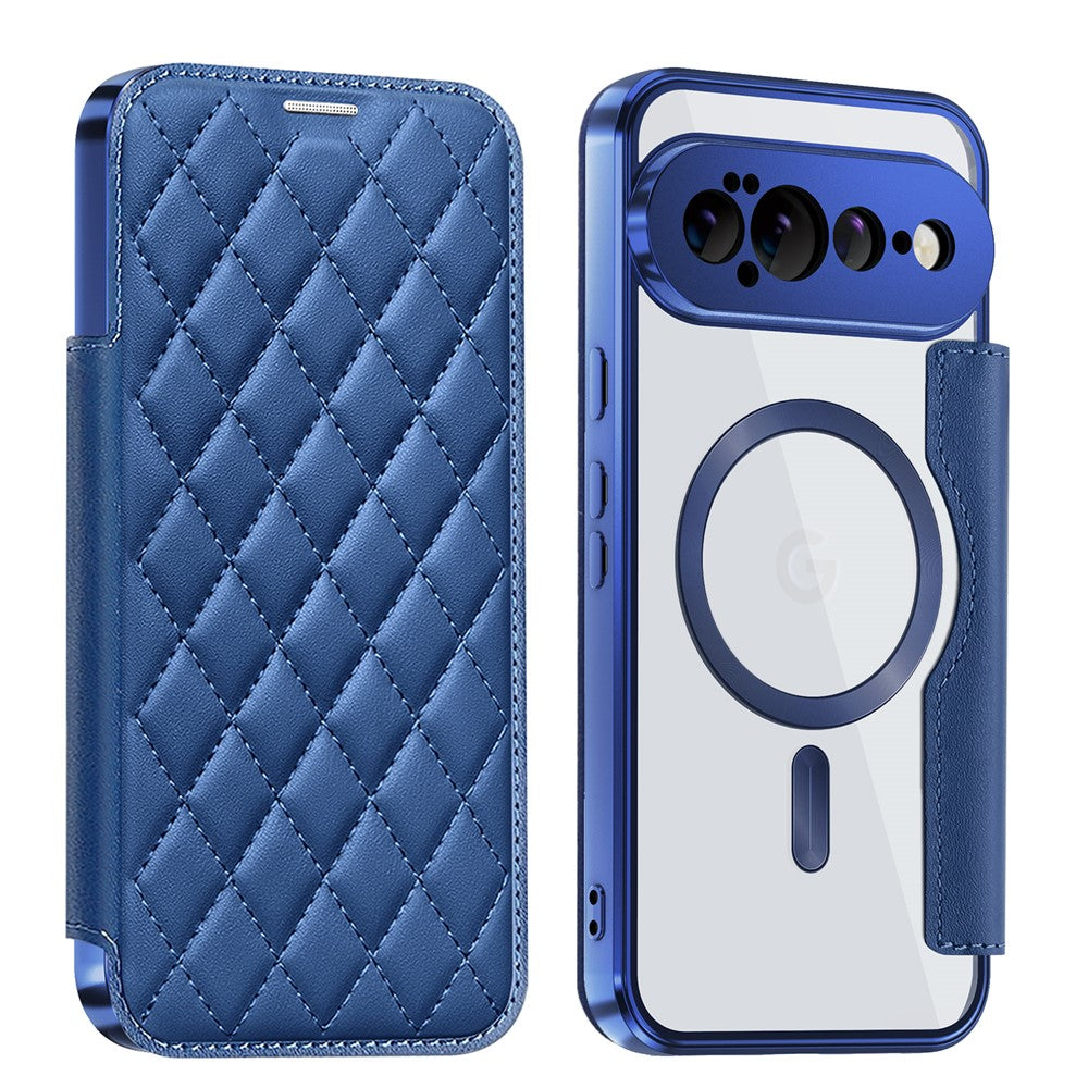 Karierte Kunstleder MagSafe/Magnet Klapphülle/Flipcase für Google Pixel 11, 11 Pro, 11 Pro XL | ZITOCASES®