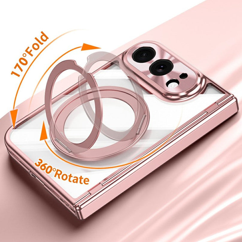 Kratzfeste/Transparente Vollschutz [KLARSICHT] MagSafe/Magnet Hülle/Case mit integriertem Ständer für iPhone Ultra | ZITOCASES®