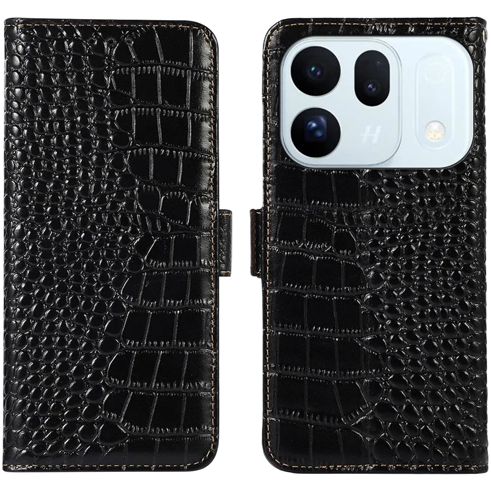Krokodil-Leder Optik Kunstleder Klapphülle/Flipcase für Oppo Find X10, X10 Pro Max