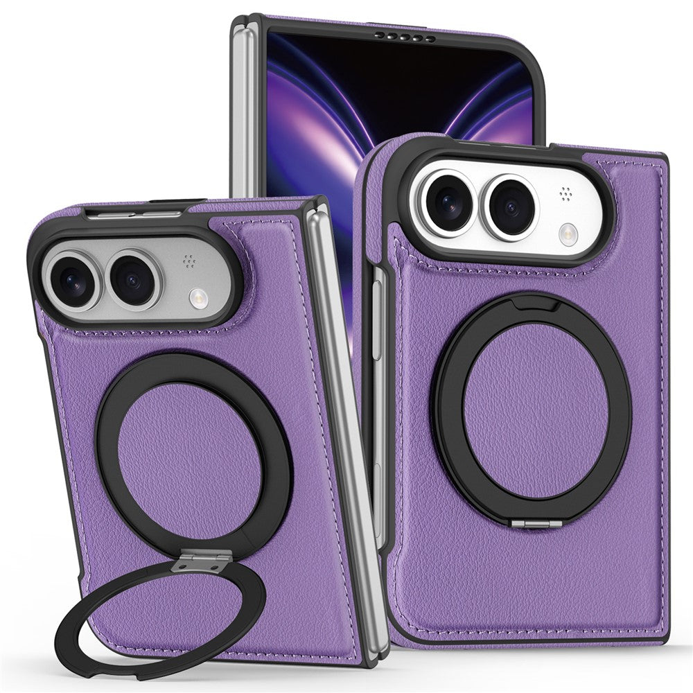 Kunstleder MagSafe/Magnet Hülle/Case mit integriertem Ständer für iPhone Duo