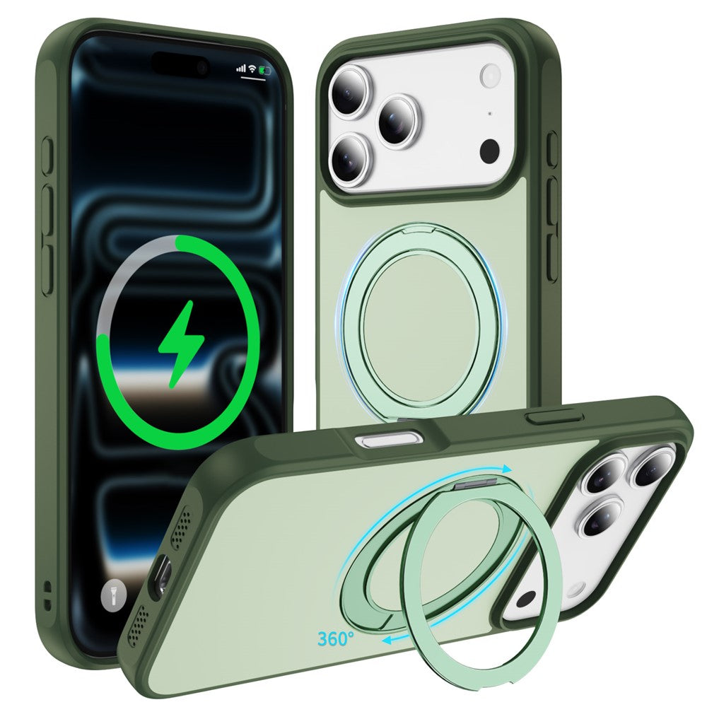 Stoßabsorbierende Matte/Transparente MagSafe/Magnet Hülle/Case mit integriertem Ständer für iPhone 18 Pro, 18 Pro Max | ZITOCASES®