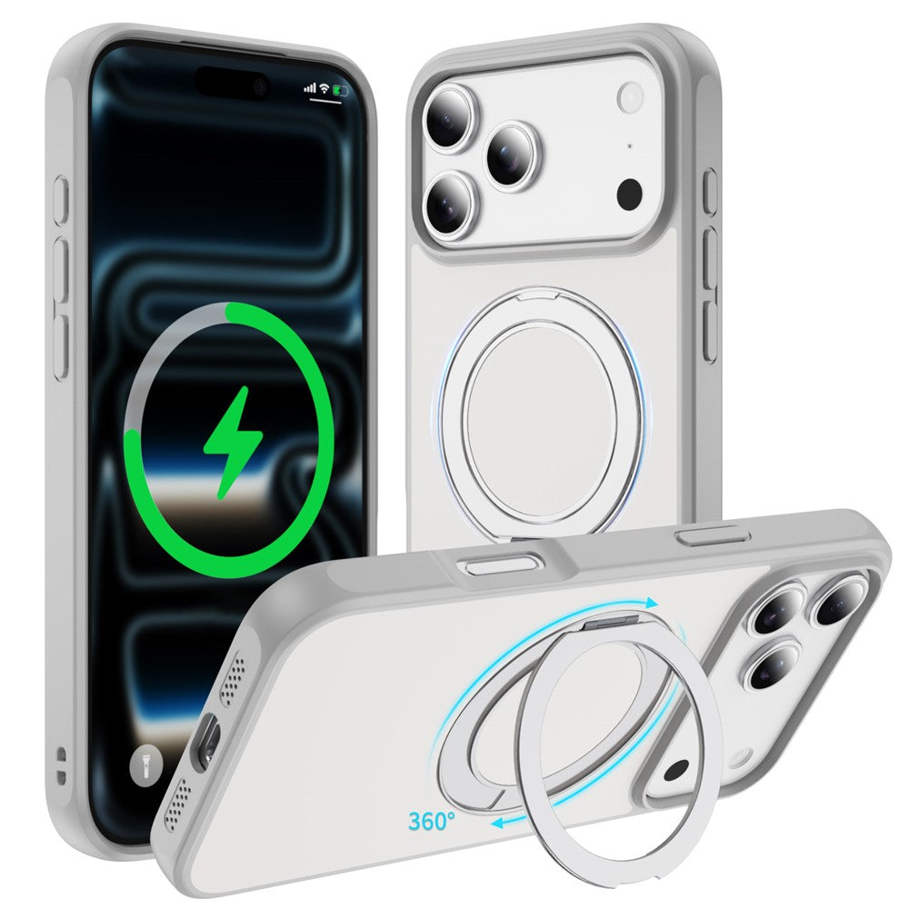 Stoßabsorbierende Matte/Transparente MagSafe/Magnet Hülle/Case mit integriertem Ständer für iPhone 18 Pro, 18 Pro Max | ZITOCASES®
