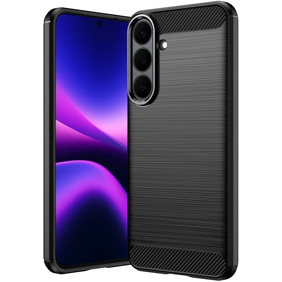 Metallstruktur/Carbon Optik Silikon Hülle/Case für Samsung Galaxy S26 FE