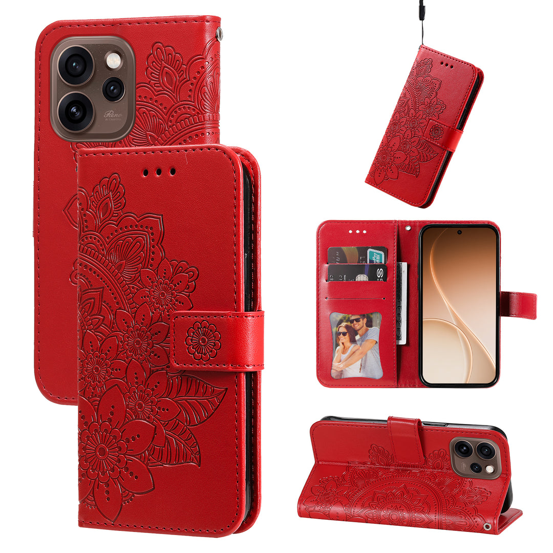 Mandala-Blumen Kunstleder Klapp Hülle/Flip Case für Oppo Reno 15, 15 Pro, 15 FS, 15 F | ZITOCASES®