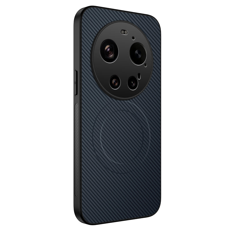Carbon Optik Silikon MagSafe/Magnet Hülle/Case für Xiaomi 17 Ultra