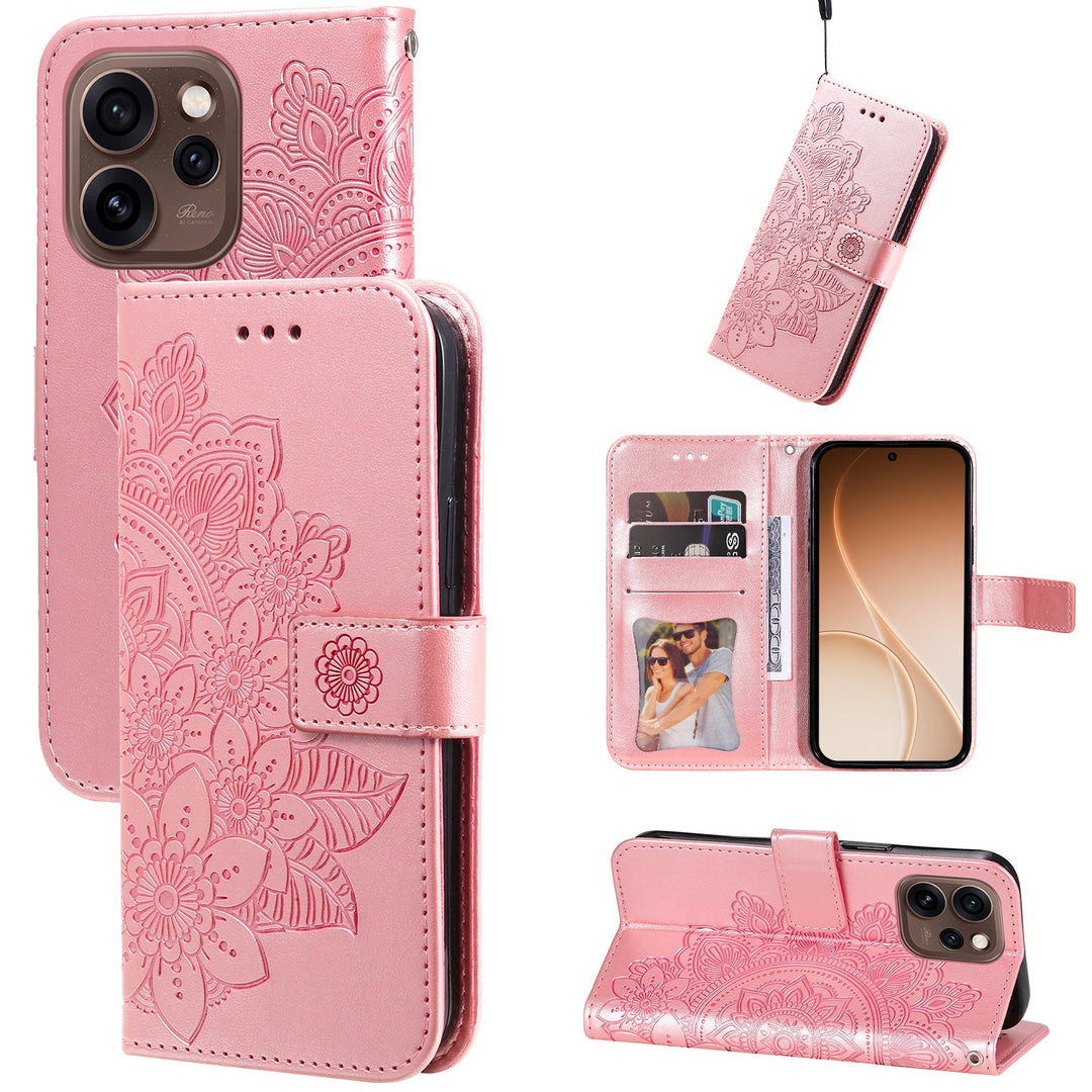 Mandala-Blumen Kunstleder Klapp Hülle/Flip Case für Oppo Reno 15, 15 Pro, 15 FS, 15 F | ZITOCASES®
