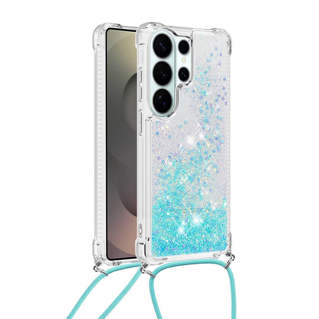 Liquid Schwimmende Glitzer Flakes Hülle/Case zum Umhängen (inkl. Kordel) für Samsung Galaxy S26, S26 Plus, S26 Ultra | ZITOCASES®