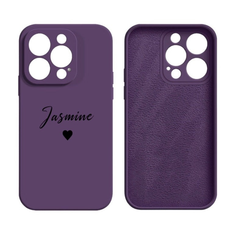 Personalisierte Silikon/Herz Hülle/Case mit individuellem Namen/Wort für iPhone | ZITOCASES®