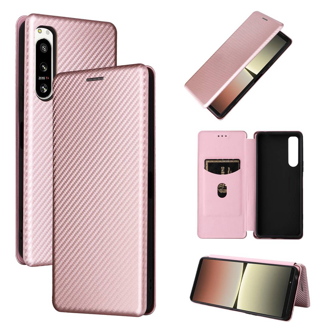 Kunstleder Carbon Klapp Hülle/Flip Case für Sony Xperia 1 II, 1 III, 1 IV, 1 V, 1 VI, 5, 5 III, 5 V, 5 VI, 8, 10, 10 III, 10 IV, 10 V | ZITOCASES®