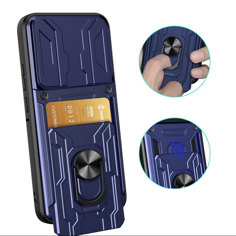 Kamera Schutz Outdoor/Magnet Hülle/Case mit Kartenfach für Motorola Edge 70