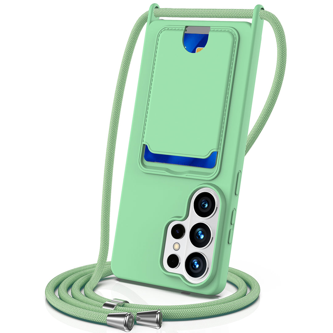 Kartenfach Silikon Hülle/Case zum Umhängen (inkl. Kordel) für Samsung Galaxy S26, S26 Plus, S26 Ultra | ZITOCASES®